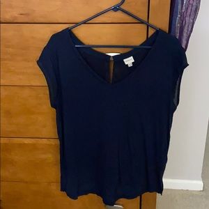 Merona Short Sleeve Navy Blue Top